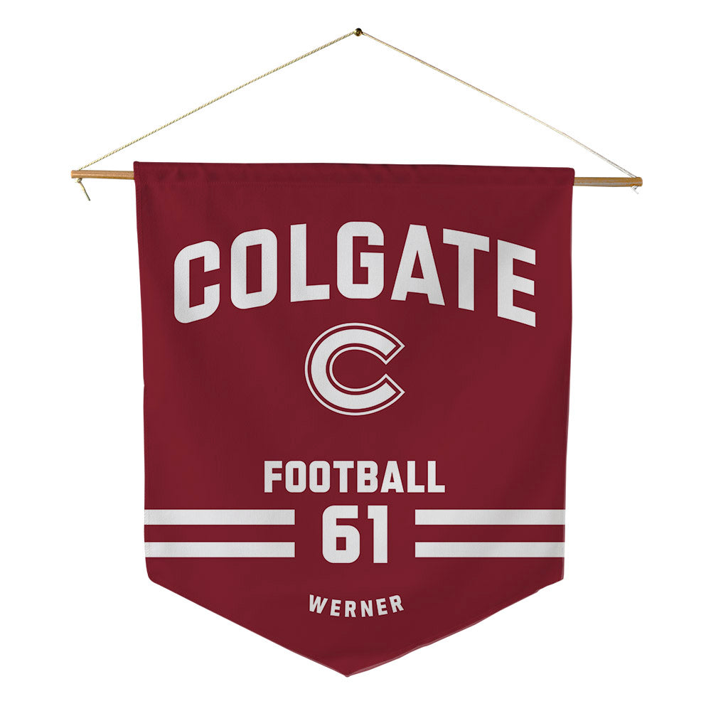 Colgate - NCAA Football : Dominic Werner - Pennant - 18" x 21"-0