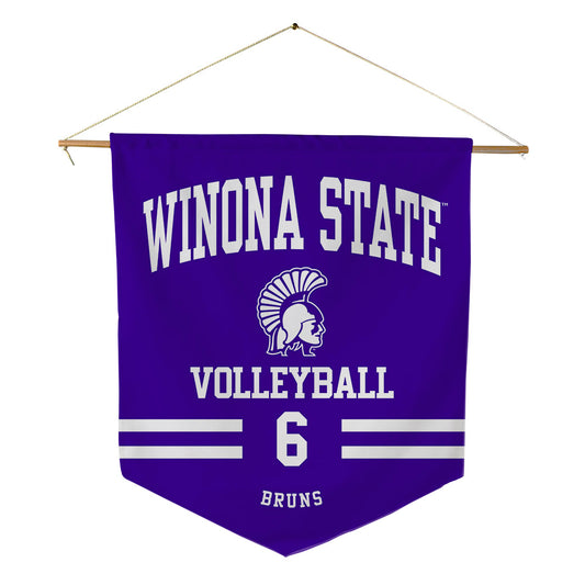 Winona - NCAA Women's Volleyball : Ellie Bruns - Pennant - 18" x 21"-0