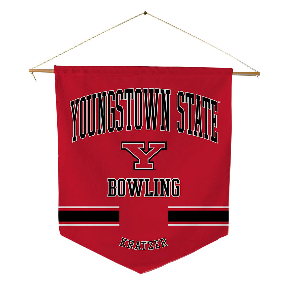 Youngstown State - NCAA Women's Bowling : Leyna Kratzer - Pennant - 18" x 21"-0