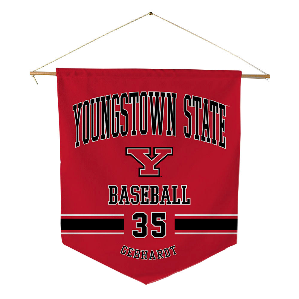 Youngstown State - NCAA Baseball : Braden Gebhardt - Pennant - 18" x 21"-0