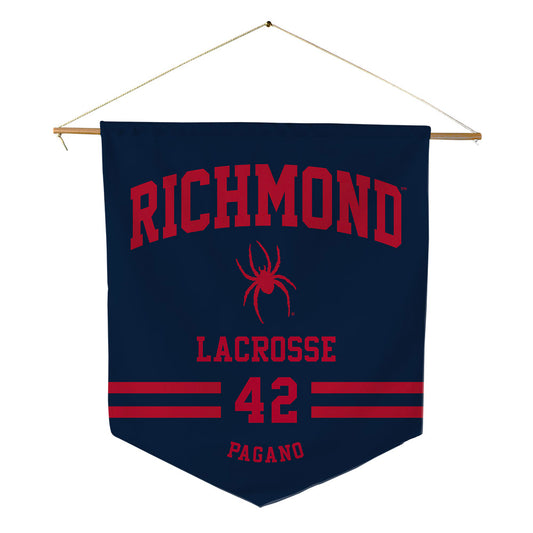 Richmond - NCAA Men&#39;s Lacrosse : James Pagano - Pennant - 18&quot; x 21&quot;-0