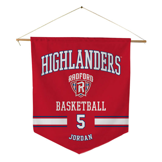 Radford - NCAA Men's Basketball : Mari Jordan - Pennant - 18" x 21"-0