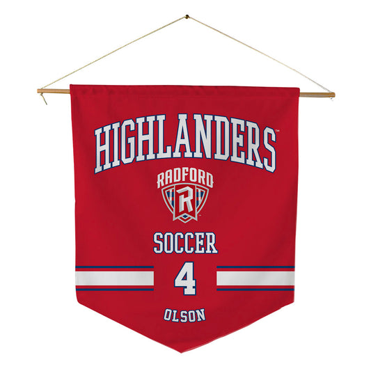Radford - NCAA Women's Soccer : Paige Olson - Pennant - 18" x 21"-0