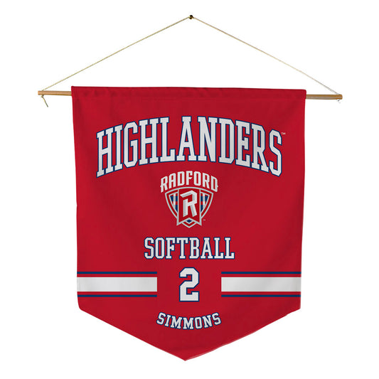 Radford - NCAA Softball : Peyton Simmons - Pennant - 18" x 21"-0