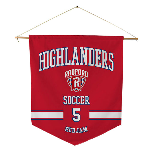 Radford - NCAA Men's Soccer : Nael Redjam - Pennant - 18" x 21"-0