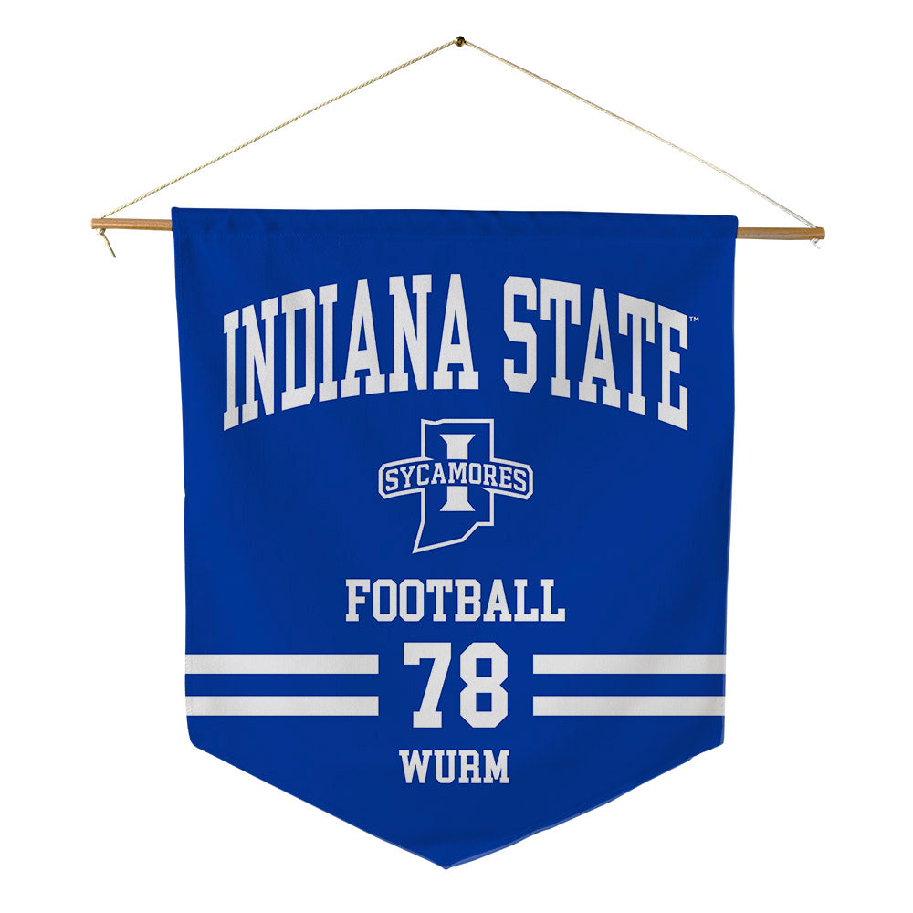 Indiana State - NCAA Football : Zac Wurm - Pennant - 18" x 21"-0