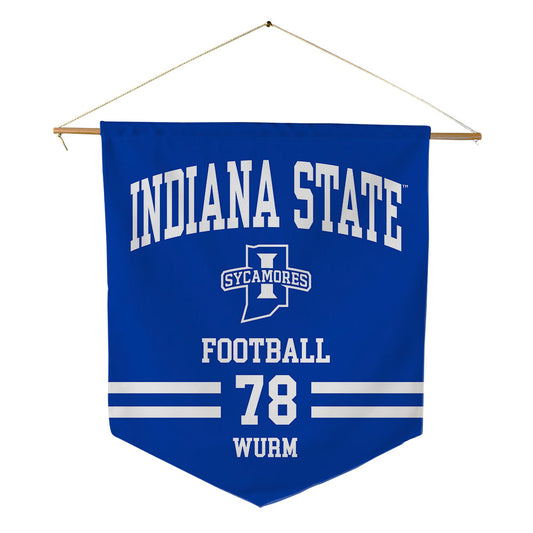 Indiana State - NCAA Football : Zac Wurm - Pennant - 18" x 21"-0
