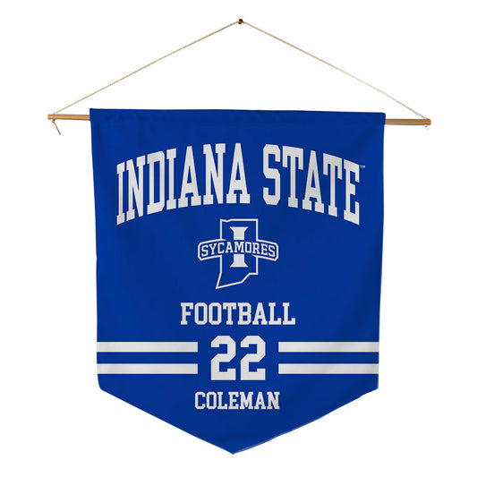 Indiana State - NCAA Football : Zachary Coleman - Pennant - 18" x 21"-0