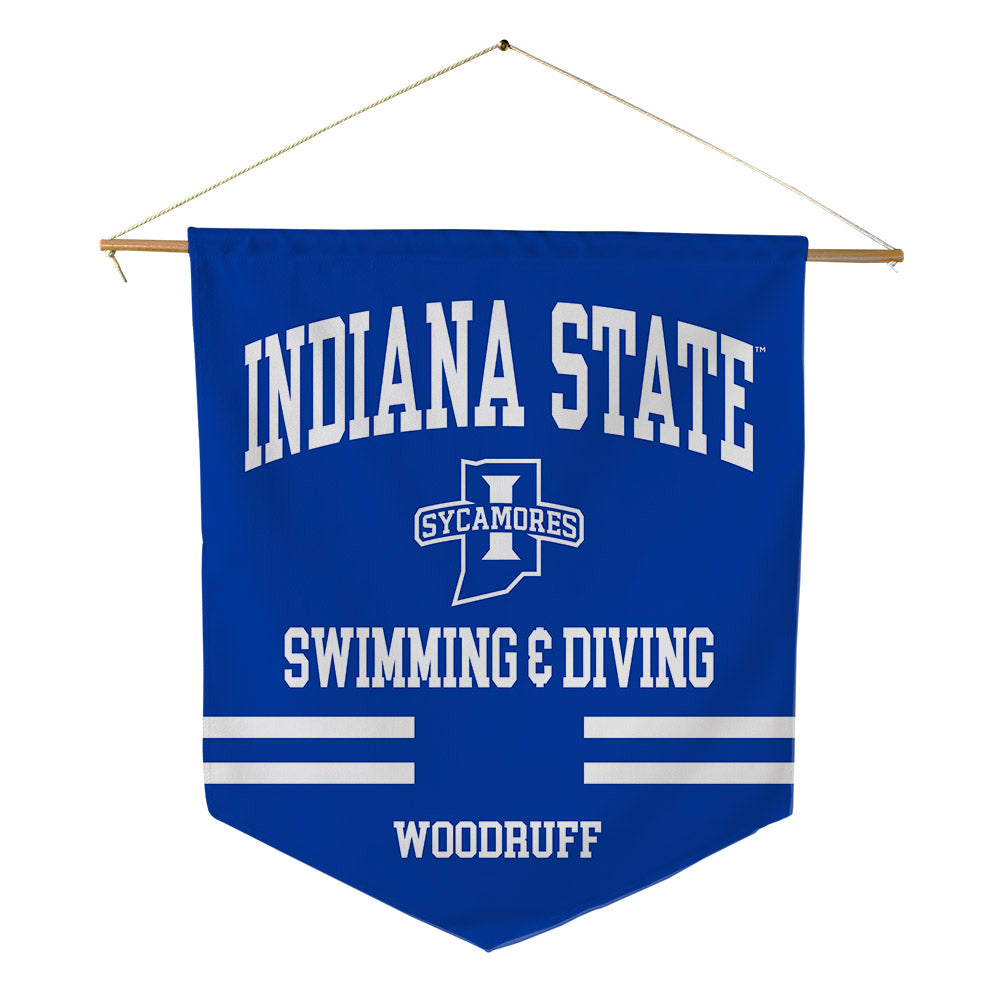 Indiana State - NCAA Women's Swimming & Diving : Brenna Woodruff - Pennant - 18" x 21"-0