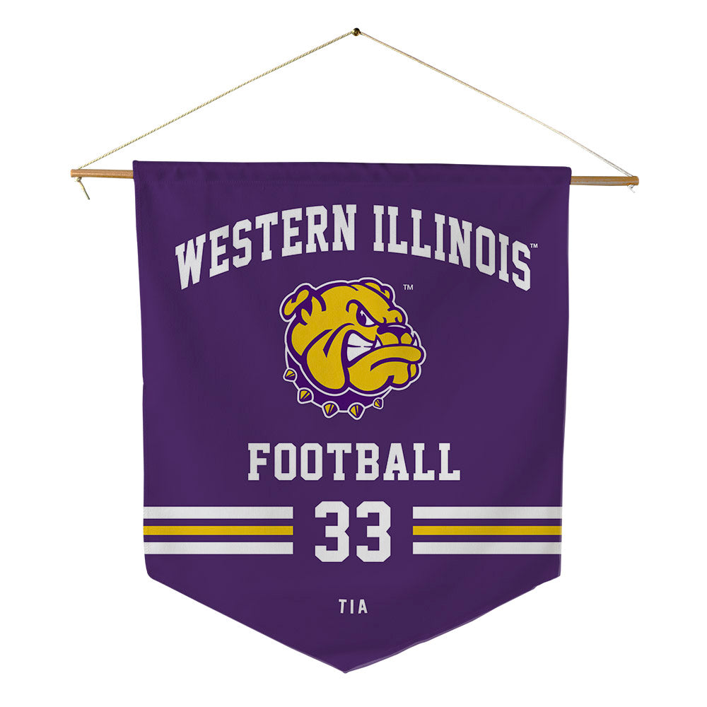 WIU - NCAA Football : Malini Tia - Pennant - 18" x 21"-0