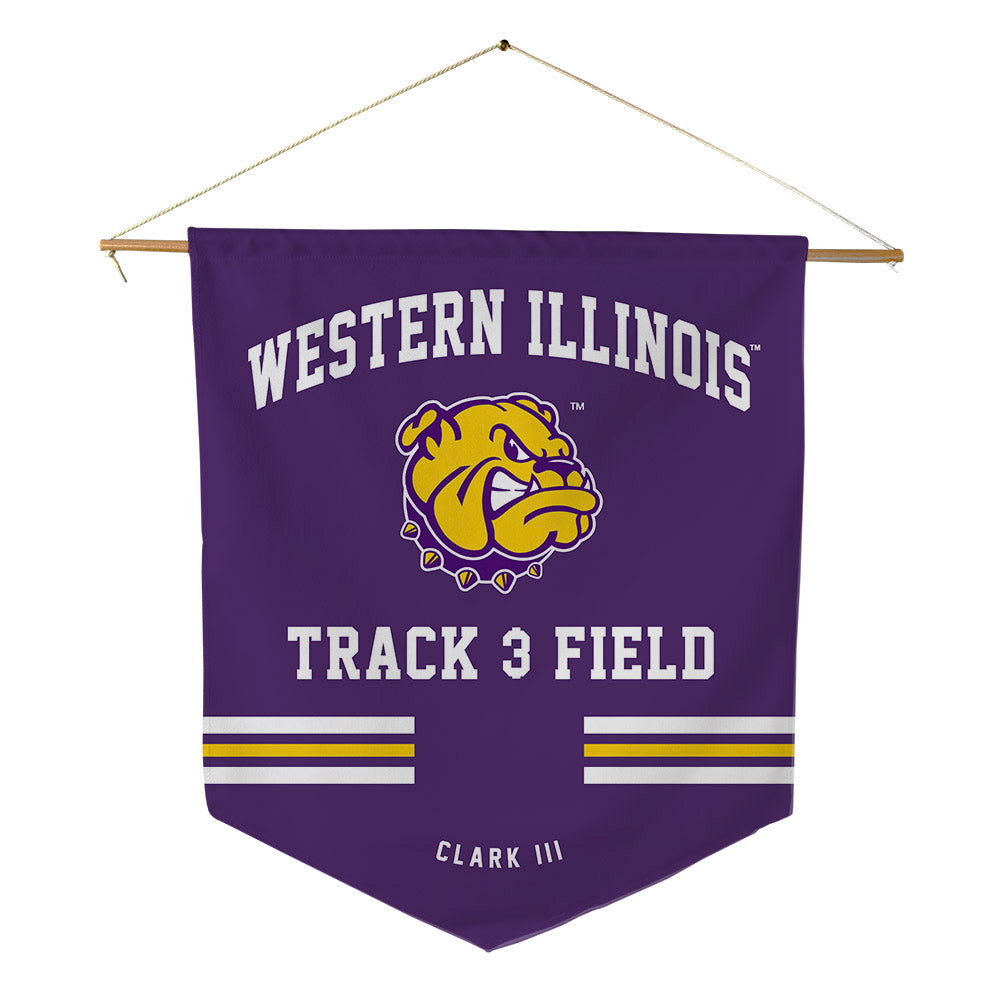 WIU - NCAA Men's Track & Field : Edward Clark III - Pennant - 18" x 21"-0