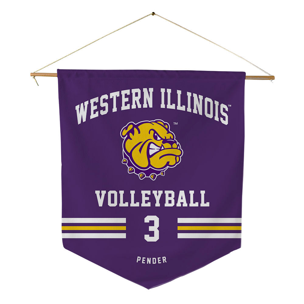WIU - NCAA Women's Volleyball : Audrey Pender - Pennant - 18" x 21"-0