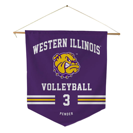 WIU - NCAA Women's Volleyball : Audrey Pender - Pennant - 18" x 21"-0