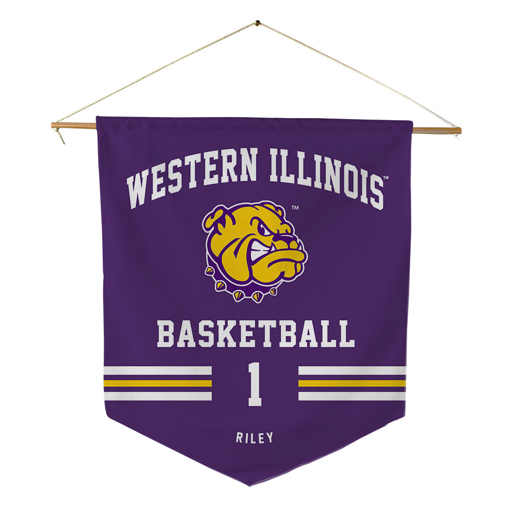 WIU - NCAA Men's Basketball : Jack Riley - Pennant - 18" x 21"-0