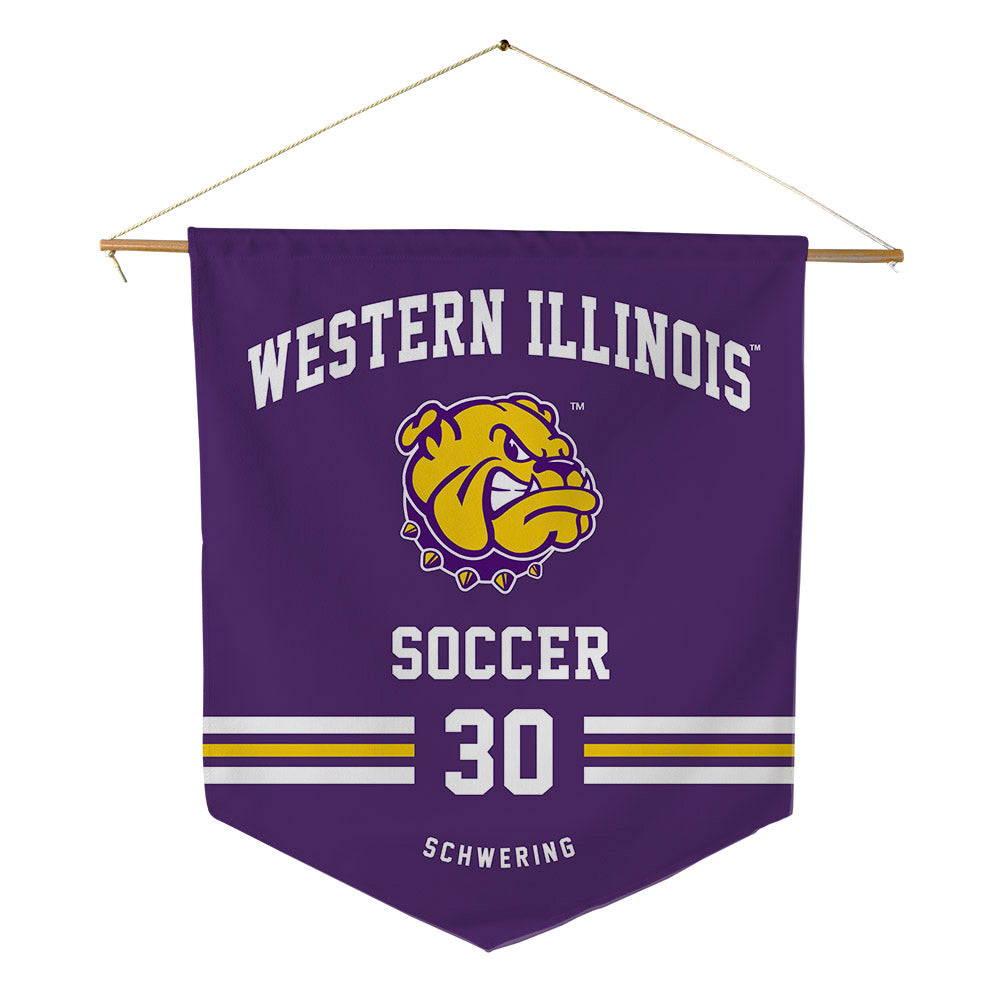 WIU - NCAA Men's Soccer : Jack Schwering - Pennant - 18" x 21"-0