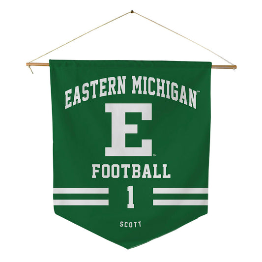 EMich - NCAA Football : Joshua Scott - Pennant - 18" x 21"-0