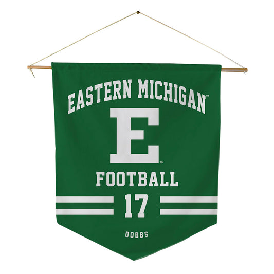 EMich - NCAA Football : Caleb Dobbs - Pennant - 18" x 21"-0