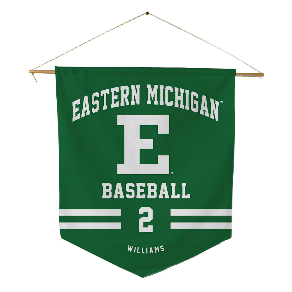 EMich - NCAA Baseball : TJ Williams - Pennant - 18" x 21"-0