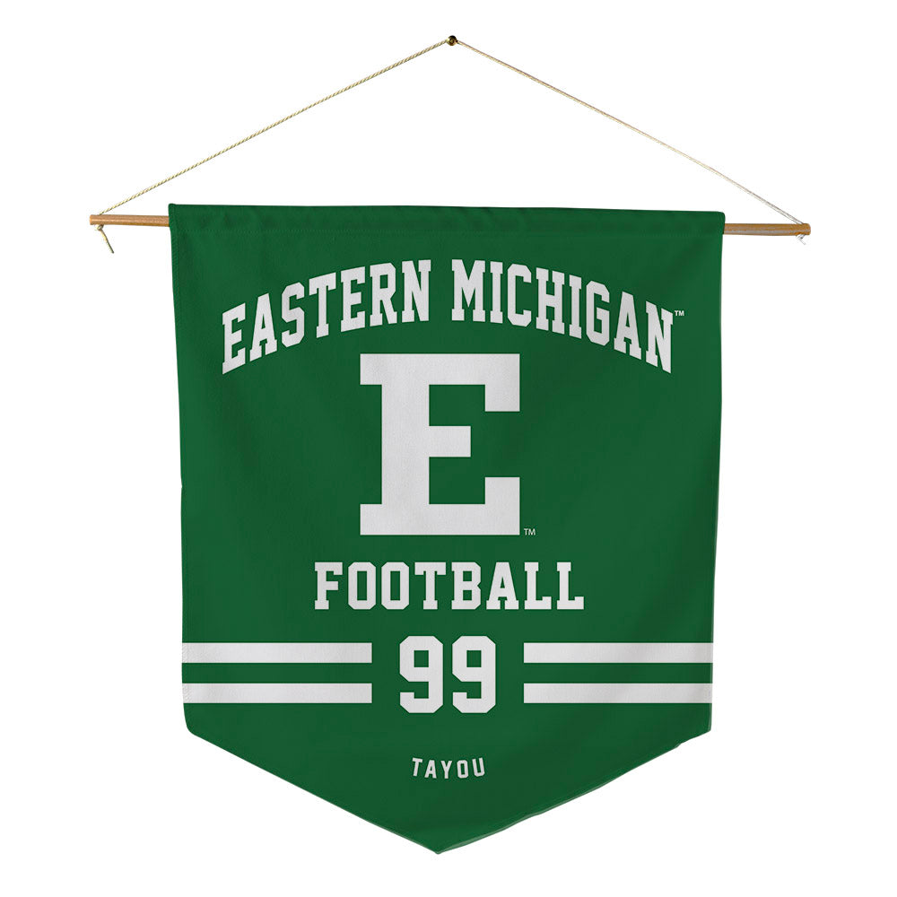 EMich - NCAA Football : Warren-Stevens Tayou - Pennant - 18" x 21"-0