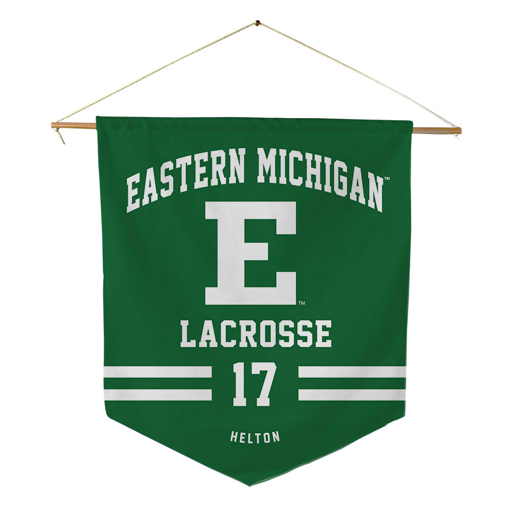 EMich - NCAA Women's Lacrosse : Marley Helton - Pennant - 18" x 21"-0