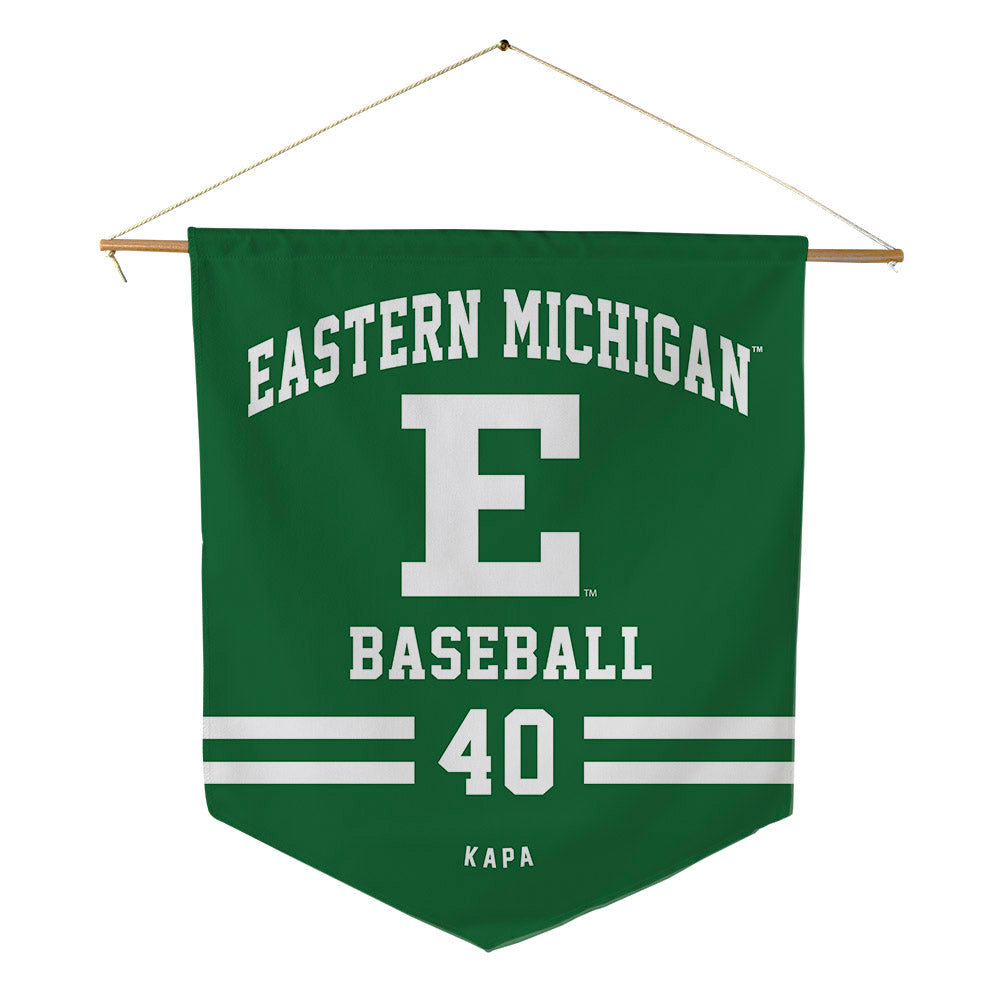 EMich - NCAA Baseball : Tyler Kapa - Pennant - 18" x 21"-0