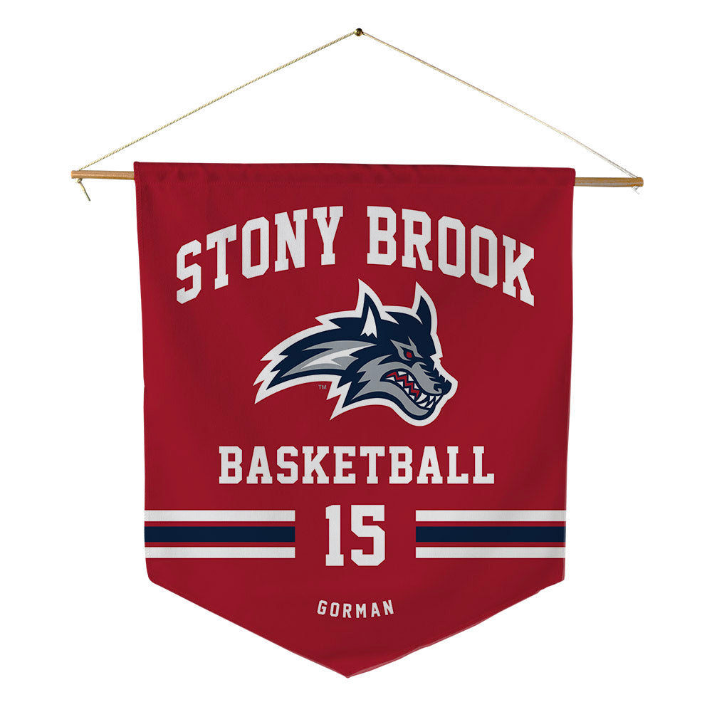 Stony Brook - NCAA Men's Basketball : Quin Gorman - Pennant - 18" x 21"-0