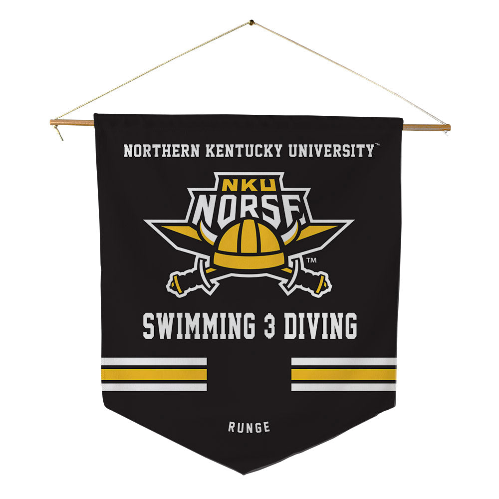 NKU - NCAA Men's Swimming & Diving : Frank Runge - Pennant - 18" x 21"-0