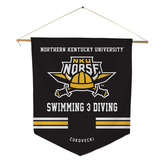 NKU - NCAA Men's Swimming & Diving : Tyler Cukovecki - Pennant - 18" x 21"-0