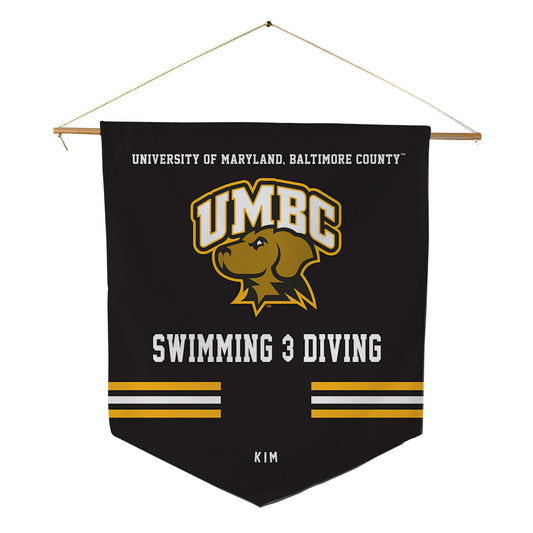 UMBC - NCAA Men's Swimming & Diving : Eric Kim - Pennant - 18" x 21"-0