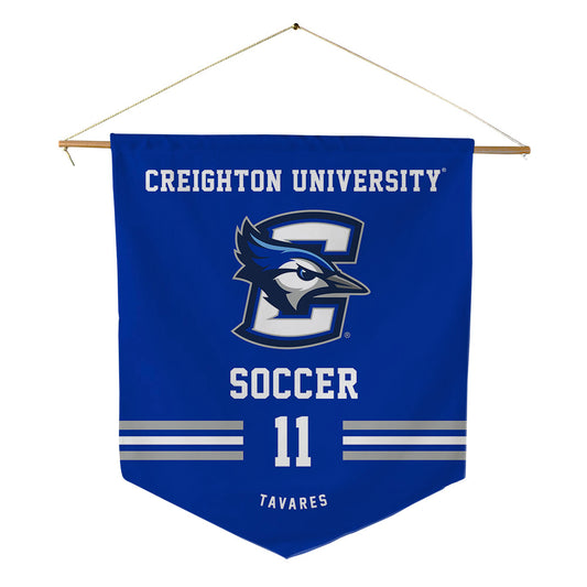 Creighton - NCAA Men's Soccer : Carter Tavares - Pennant - 18" x 21"-0