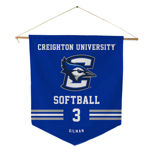 Creighton - NCAA Softball : Audrey Gilman - Pennant - 18" x 21"-0