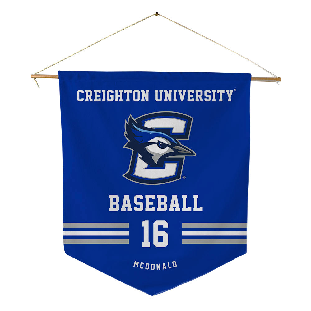 Creighton - NCAA Baseball : John McDonald - Pennant - 18" x 21"-0