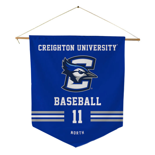 Creighton - NCAA Baseball : Ben North - Pennant - 18" x 21"-0