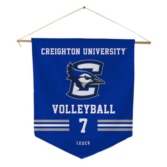 Creighton - NCAA Women's Volleyball : Ivy Leuck - Pennant - 18" x 21"-0