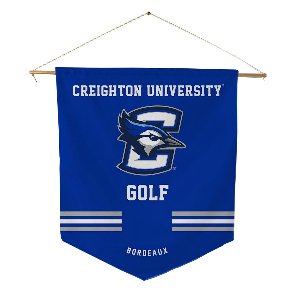 Creighton - NCAA Men's Golf : JJ Bordeaux - Pennant - 18" x 21"-0