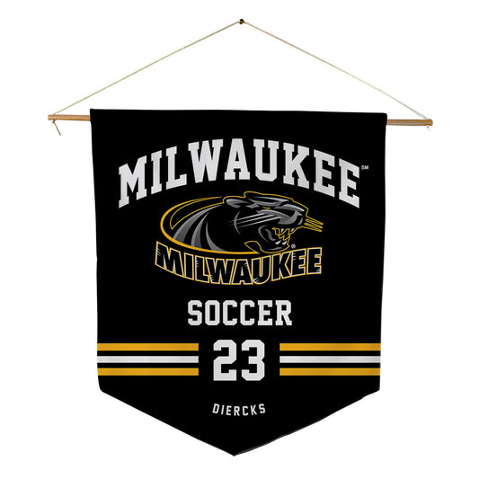 UW Milwaukee - NCAA Men's Soccer : Kellen Diercks - Pennant - 18" x 21"-0