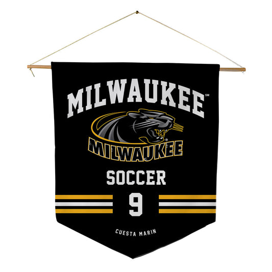 UW Milwaukee - NCAA Men's Soccer : Fernando Cuesta Marin - Pennant - 18" x 21"-0