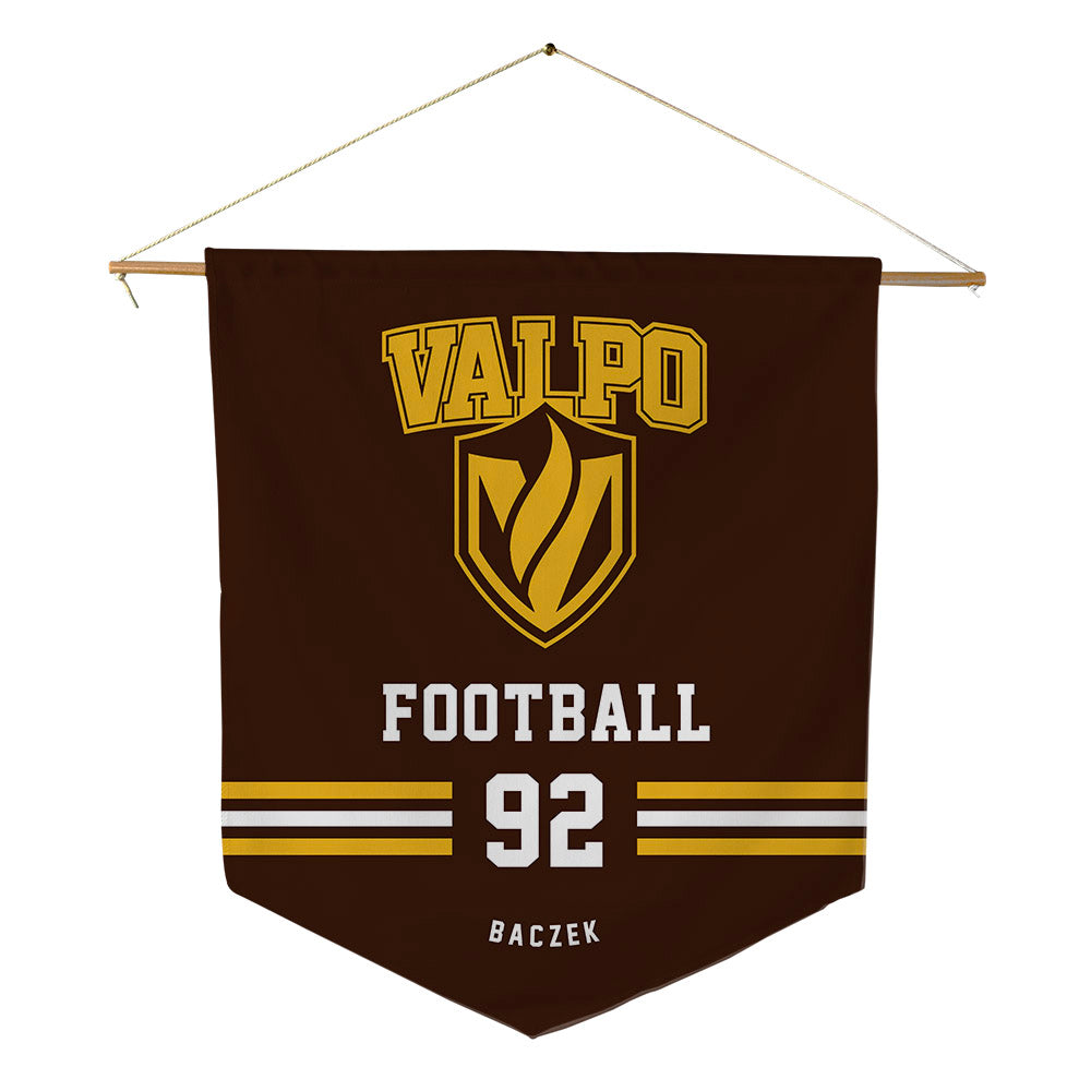 Valpo - NCAA Football : Caleb Baczek - Pennant - 18" x 21"-0