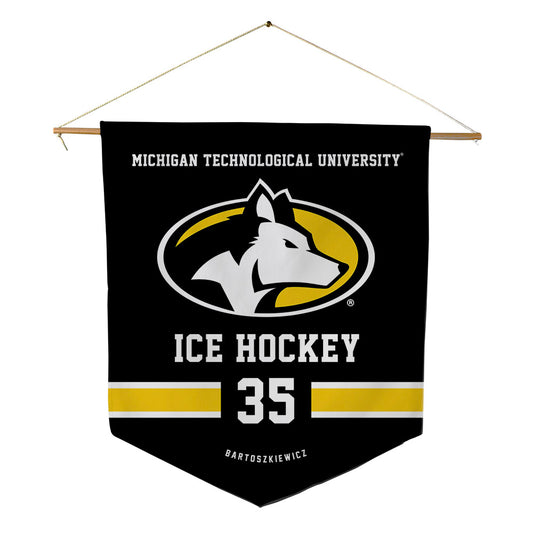 Michigan Tech - NCAA Men's Ice Hockey : Owen Bartoszkiewicz - Pennant - 18" x 21"-0