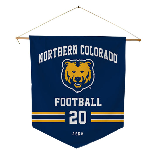 UNCO - NCAA Football : Rashod Aska - Pennant - 18" x 21"-0