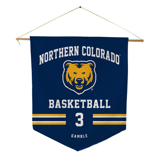 UNCO - NCAA Women's Basketball : London Gamble - Pennant - 18" x 21"-0