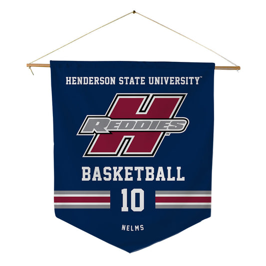 Henderson State - NCAA Men's Basketball : Hunter Nelms - Pennant - 18" x 21"-0