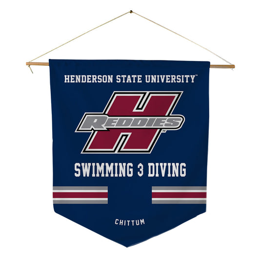 Henderson State - NCAA Women's Swimming & Diving : Monroe Chittum - Pennant - 18" x 21"-0