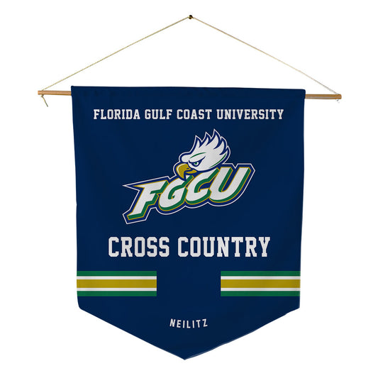 FGCU - NCAA Men's Cross Country : Josh Neilitz - Pennant - 18" x 21"-0