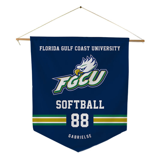 FGCU - NCAA Softball : Tegan Gabrielse - Pennant - 18" x 21"-0