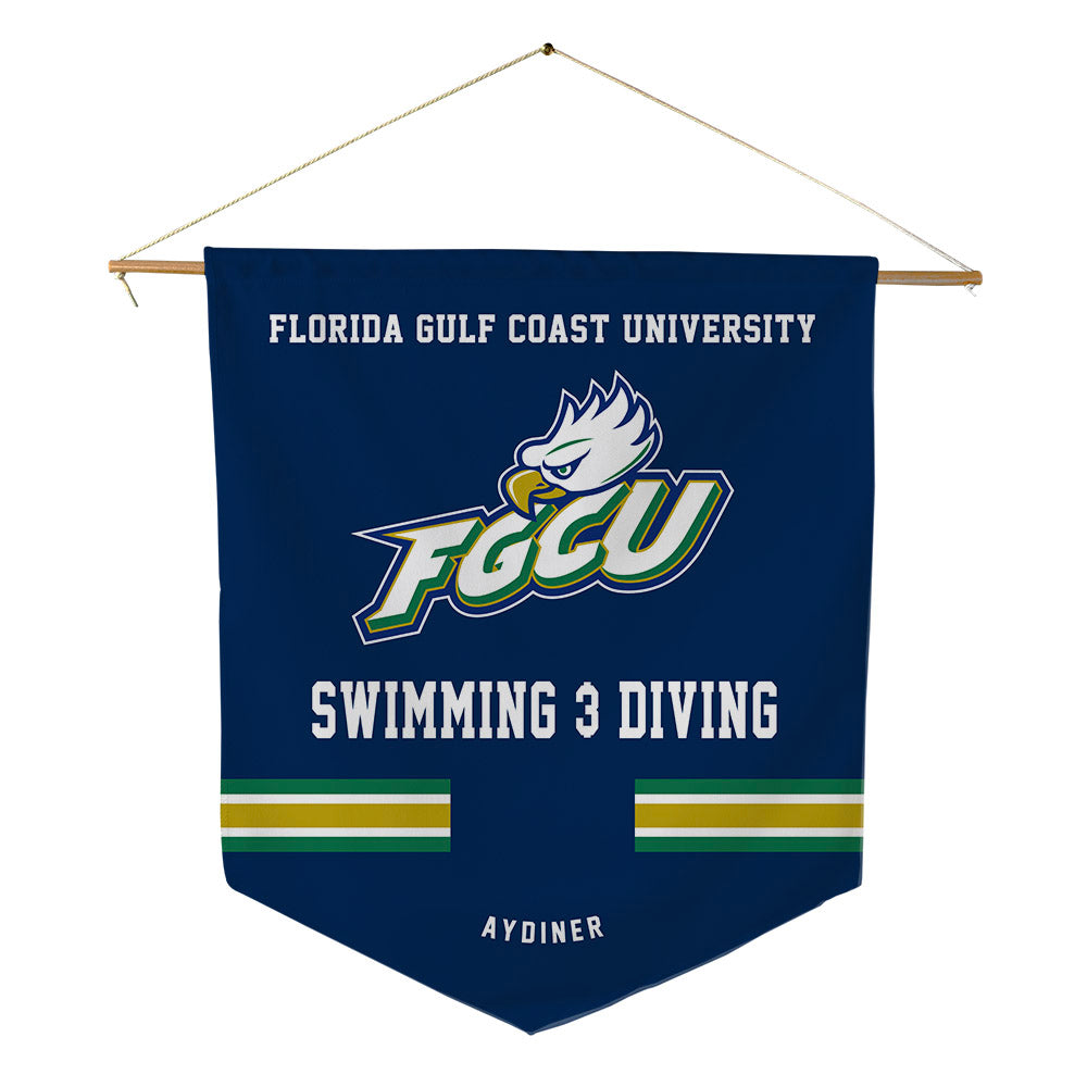 FGCU - NCAA Men's Swimming & Diving : Ipek Aydiner - Pennant - 18" x 21"-0