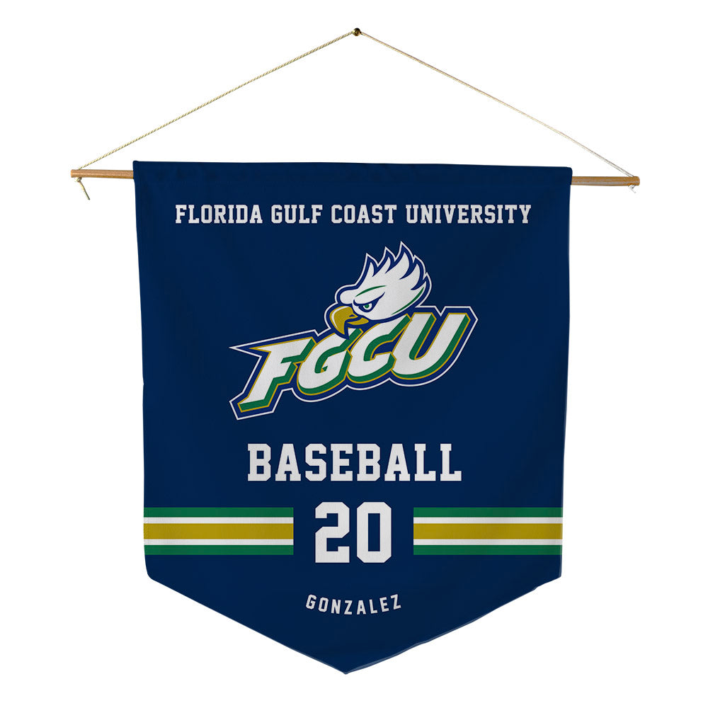 FGCU - NCAA Baseball : Brandyn Gonzalez - Pennant - 18" x 21"-0