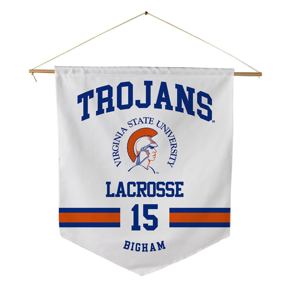 Virginia State - NCAA Men's Lacrosse : Andre Bigham - Pennant - 18" x 21"-0