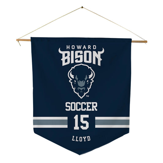 Howard - NCAA Men's Soccer : Marshall Lloyd - Pennant - 18" x 21"-0