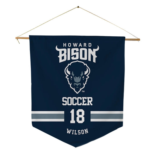 Howard - NCAA Men's Soccer : Stephon Wilson - Pennant - 18" x 21"-0